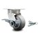 Service Caster 4 Inch Kingpinless Thermoplastic Rubber Wheel Caster with Brake and Swivel Lock SCC-KP30S420-TPRRF-SLB-BSL - alternate 1